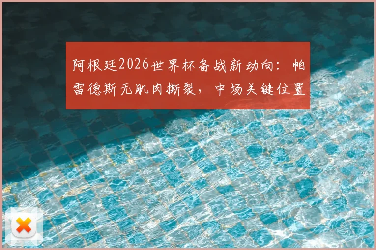 阿根廷2026世界杯备战新动向：帕雷德斯无肌肉撕裂，中场关键位置尘埃落定？